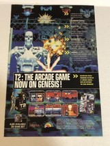 1992 T2 Terminator Genesis Game Boy Vintage Print Ad Nintendo pa28 - $9.89