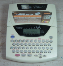 Brother P-Touch PT-2400 2410 Portable Label Writer Labeler 1/4&quot;-1&quot; TZ-Tape - £21.37 GBP