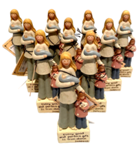 Blossom Bucket Figurines Suzi Mother w/Children Every Perfect Gift LOT OF 10 &#39;09 - £58.86 GBP