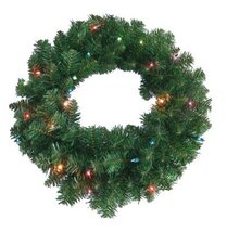 TRUE VALUE COMPANY PVC w/120 Tips &amp; 25 Multi Lights, 24" Artificial Wreath - $46.12