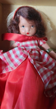 Vtg Bisque 5 1/2" Nancy Ann Storybook Doll #113 Roses Are Red Box Tag Red Dress - $36.21