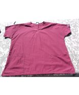 Cherokee Maroon Solid Color/Pattern Nurse/ Vet Uniform Scrub Top 50 CHEST - €10,01 EUR