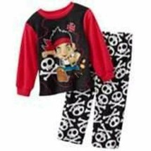Jake Neverland Pirate Pajamas 2 Pc Long Sleeve Shirt &amp; Pants Fleece Boys... - $11.88