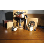 BOYDS BEARS CHRISTMAS HOLIDAY COLLECTION CARVERS CHOICE  &amp; ORNAMENTS BOX... - $23.75