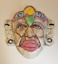 Tribal Bird Face Mask Collectible Porcelain Wall Art Decor Signed JG  - £43.80 GBP