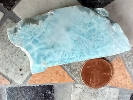 100% Natural LARIMAR &quot;Dolphin Atlantis Stone&quot; Crystal Slab Healing Stone 35 gram - £31.46 GBP
