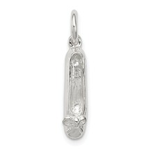 Sterling Silver Ballet Slippers Charm Pendant Ballerina 19 X 5mm Jewerly - £11.28 GBP