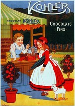 6267.Chocolat Kohler fins.Chocolate Ad 18x24 Poster.Bakery Wall Art interior Dec - £22.49 GBP