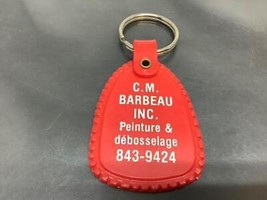 Vintage Promo Keyring C.M. BARBEAU Keychain CAR REPAIR SHOP Ancien Porte... - $7.48