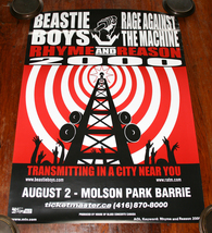 Beastie Boys &amp; Rage Against The Machine Orig 2000 Canada Concert Poster - £51.88 GBP
