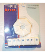 7 Day Pill Boxes/Organizers Set of 2 Easy Snap Lids NIP pill case - £1.76 GBP