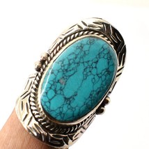 Tibetan Turquoise Handmade Bohemian Christmas Gift Nepali Ring 9&quot; SA 1410 - £7.18 GBP