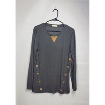 Spadehill Shirt Womens Medium Elbow Patch Long Sleeve Faux Suede Patches... - $18.70
