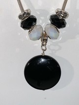 Onyx Pendant &amp; Bead Set W/Choice of 16&quot; 18&quot; or 24&quot; Dione Necklace (NA225 6 7) - £14.36 GBP+