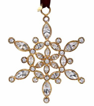 Kate Spade Bejeweled Ice Queen Snowflake Ornament w/Crystal Gems Lenox New - £71.05 GBP