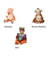 Baby Halloween Costume Size 0/6 or 6/12 Months Monkey or Owl Boy or Girl - £13.57 GBP