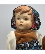 Vintage Oumlet Hansel &amp; Gretel Bisque Porcelain Dolls Strung Joint 10” H... - £48.89 GBP