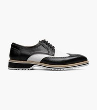 Stacy Adams Beaumont Wingtip Oxford Men's Shoes Black And White  25723-111 image 2