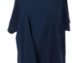 Womens Soft Surroundings navy Blue Dolman Sleeve Pleated Front Shirt Siz... - $32.25