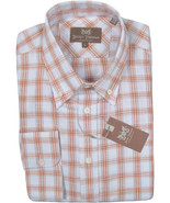 NEW $165 Hickey Freeman Crisp Cotton Shirt! XXL Colorful Plaid  Light We... - $102.56 CAD