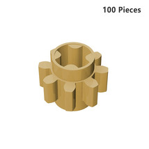 100 PCS Part # 3647 Technic Gear 8 Tooth GEAR Wheel T=8, M=1 Building Pieces Tan - £12.83 GBP