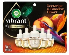 Air Wick Vibrant Essential Oil Refill, Nectarine &amp; Paradise Flower, 5 Re... - £22.26 GBP