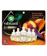 Air Wick Vibrant Essential Oil Refill, Nectarine &amp; Paradise Flower, 5 Re... - £22.26 GBP