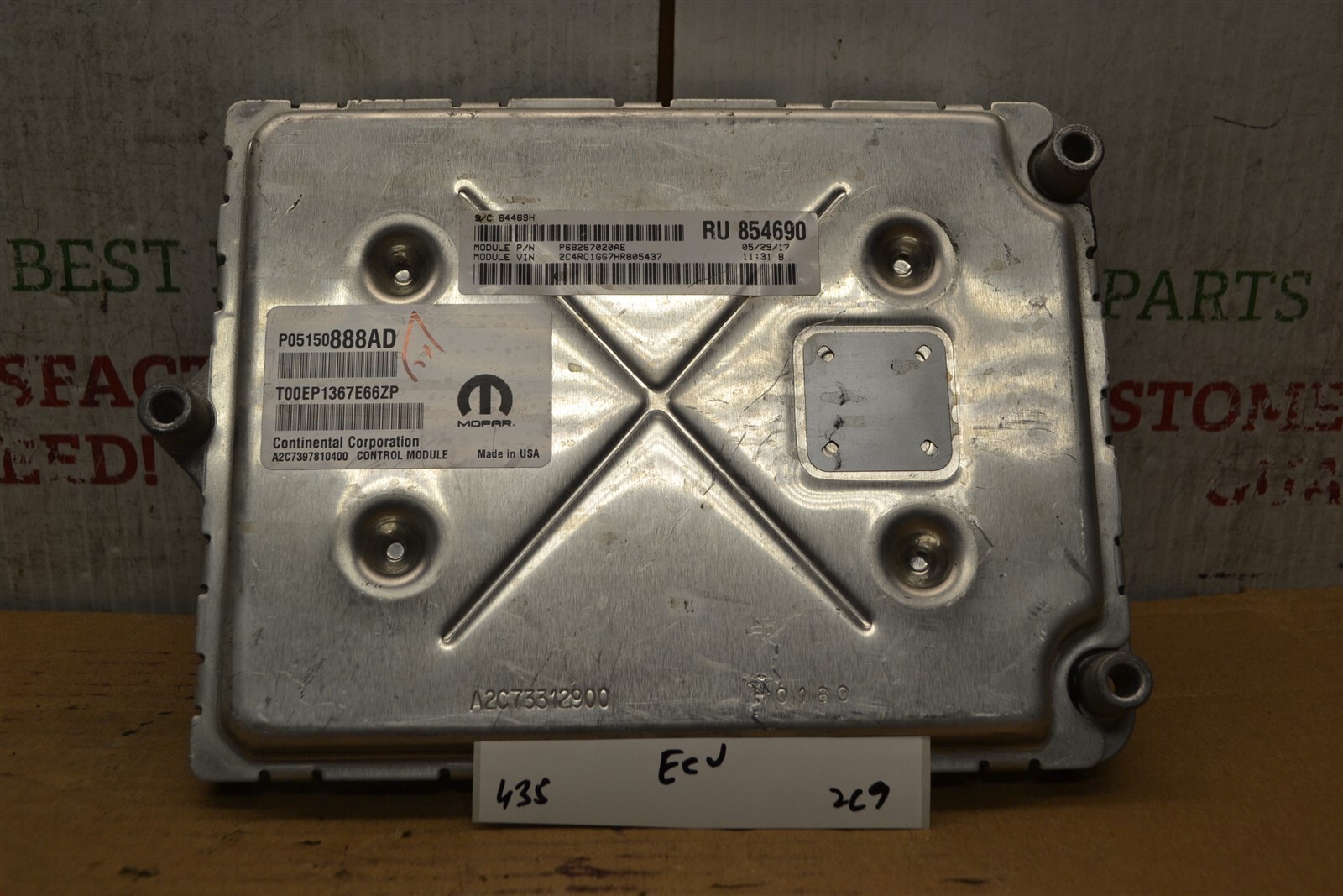 2017 Chrysler Pacifica Engine Brain Control ECU P05150888AD Module 435-2c9 - $31.35