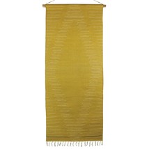 HomeRoots 388887 7.5 x 0.5 x 31.5 in. Yellow Ochre Jute Wall Hanging Decor - £166.21 GBP