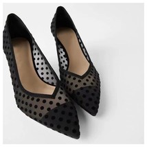 Spring Thin Heels Pumps Shoes Women Pointed Toe High Heel Work Shoes Polka Dot M - £40.31 GBP
