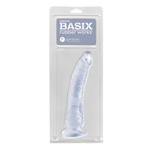 Basix Rubber Works Slim 7&quot; with Suction Cup Clear - $20.63