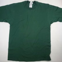 MENS FRUIT OF THE LOOM LOFTEEZ SHORT SLEEVE COTTON CREW NECK GREEN T-SHIRT - $14.44