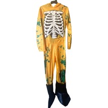 Skeleton Costume Halloween Yellow Hoodie Shoe Covers Gloves  Youth Size ... - £10.00 GBP