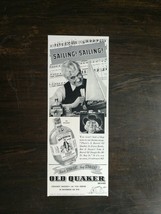 Vintage 1937 Old Quaker Straight Whiskey Original Ad 721b - $6.64