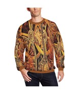 Steampunk Metal Gears Men&#39;s All Over Print Fuzzy Sweatshirt - $59.76 CAD