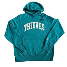 100 Thieves Alumni Collection Chenille Hoodie Sweatshirt Adult Sz L Gree... - $24.70