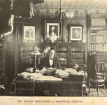 Hon Wm Bryan Prepares Speech 1900 Print New Declaration History Struggle... - $550.13 MXN