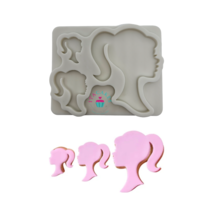 NEW Barbie Doll Silhouette 3 Cavities Silicone Mold - £9.54 GBP