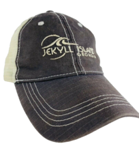 Jekyll Island Georgia Embroidered Mesh Baseball Hat Gray Cap Snap Adjust... - £24.03 GBP