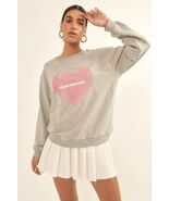 Vintage-style Heart Graphic Print French Terry Knit Sweatshirt - $49.82 CAD