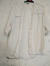 Womens Tops - F&amp;F Size 14 Polyester White Button up Short Sleeve Shirt - $18.00