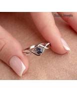 Vintage Alexandrite Ring, 925 Silver Vermeil, Engagement Ring, Promise R... - $1,047.17 MXN