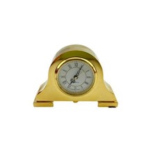 Jennifer Mini Mantel Clock Gold Color 2&quot; W x 1.25&quot; H Fairy Doll House Decor - £11.30 GBP
