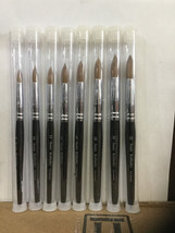 Sonic black Wood 100% real Kolinsky Acrylic Nail Brush Round all size  - £15.81 GBP+