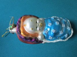 Vintage baby glass ornament, 7 1/2&quot; long[xmas1] - $29.69