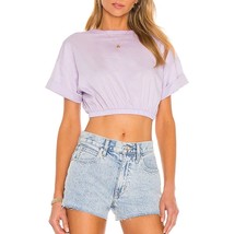 Camila Coelho Alia Crop Top Size XXS Oversized Lavender Purple 80s $140 NWT - £23.27 GBP