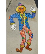 Vtg Die Cut 55&quot; Jointed Halloween/Thanksgiving Scarecrow Hanging Decoration - $49.00