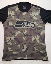 Seattle Seahawks NFL Pro Line Mens Sz L Camouflage Short Sleeve Shirt Crewneck - £5.36 GBP