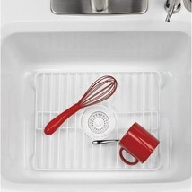 NEW SIMPLY ESSENTIALS Small Sink Protector Rack Coated White Dishwasher - $11.88