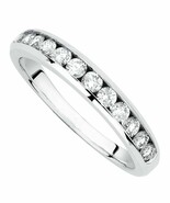 Plaqué or Blanc Demi Éternité Anniversaire Mariage Bague Anneau Femmes J... - €62,10 EUR